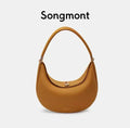 Songmont-bolsa de ombro meia lua feminina, bolsa casual, com design de personalidade, bolsa de axila, nova moda
