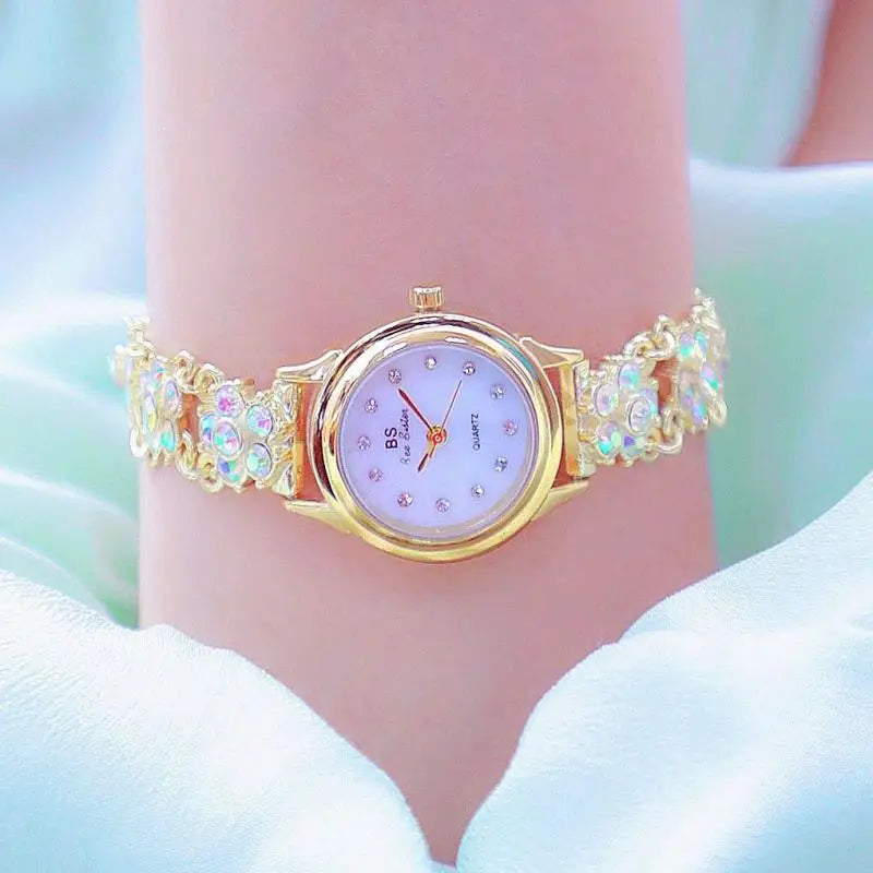 Relógios de pulso femininos com mostrador pequeno, strass diamante, quartzo prateado ouro, relógios de pulso femininos simples para senhoras, 2022