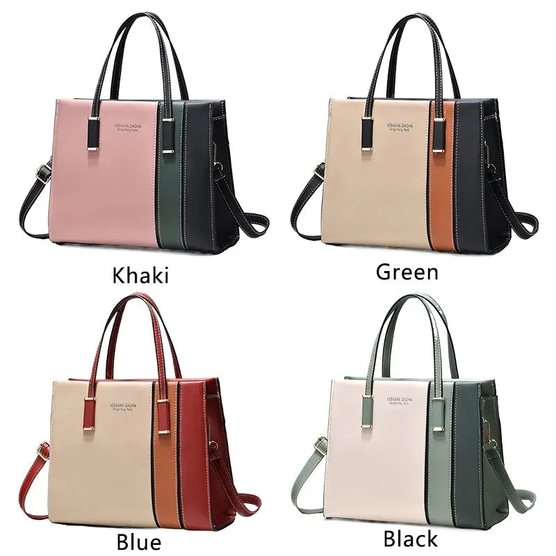 Patchwork Handbags for Women, Alça ajustável, Top Handle Bag, Totes de grande capacidade, Shoulder Bags, Crossbody Bags, Work Gift, Fashion
