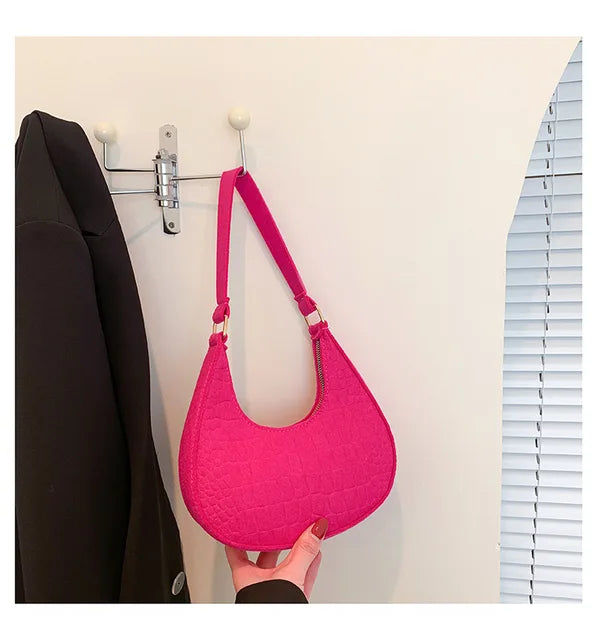 Bolsa subaxilar subaxilar para mulheres Requintadas Bolsas de Ombro Saco de Sela Crescente para Senhoras, Bolsa de axila avançada, Designer de moda