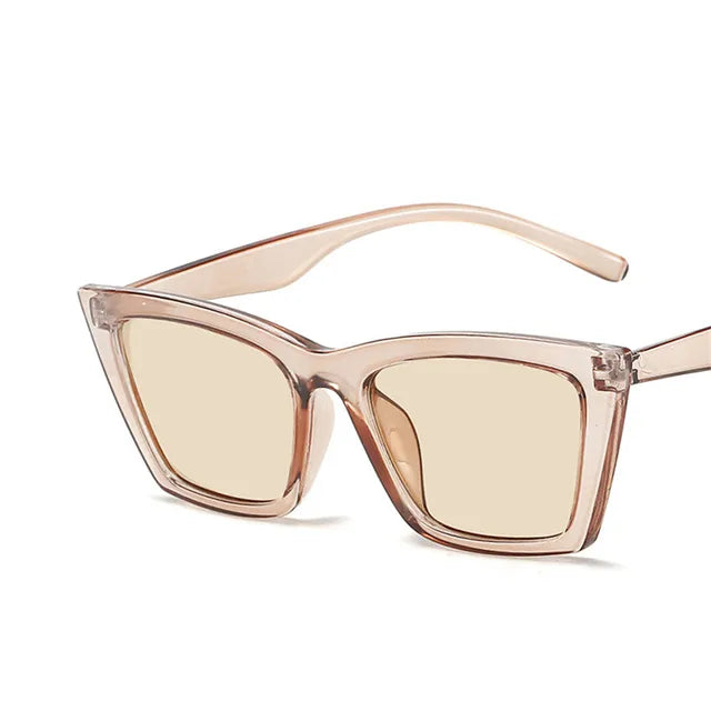 Óculos de sol vintage para mulheres, óculos de sol quadrados pequenos, designer de marca feminina, tons retrô, INS moda