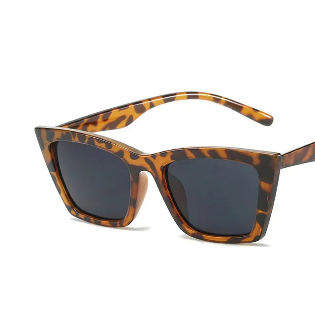 Óculos de sol vintage para mulheres, óculos de sol quadrados pequenos, designer de marca feminina, tons retrô, INS moda