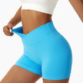 Shorts de treino sem costura para mulheres, cintura alta, scrunch butt, shorts de corrida, fitness, short esportivo, roupas de ginástica