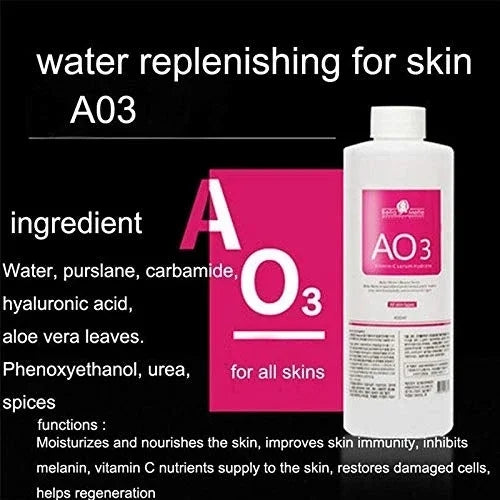 3 Pc 1200ml Aqua Peel Solução AS1 SA2 AO3 para Hydra Dermoabrasão Facial SkinCare Limpeza Profunda Rosto Serum Coréia Solução Bolha