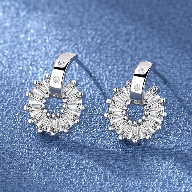 Cristal claro cz brincos para mulheres, prata esterlina 925, joias minúsculas fofas, presente para meninas, adolescentes e senhora, na moda