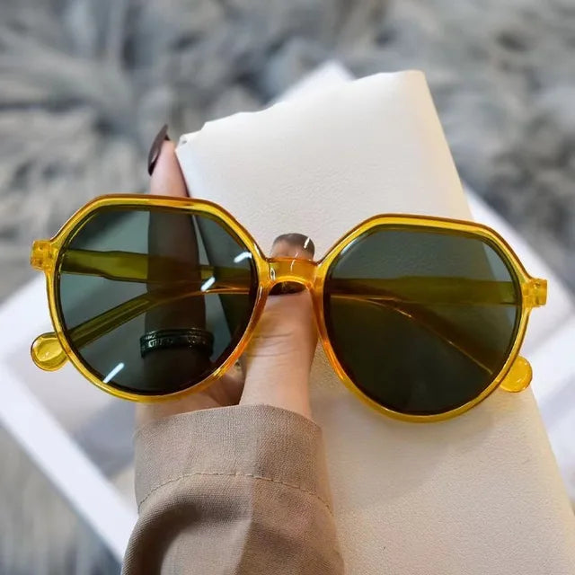 Óculos de sol antirreflexo vintage para mulheres, óculos de viagem, óculos de sol, moda feminina, marca