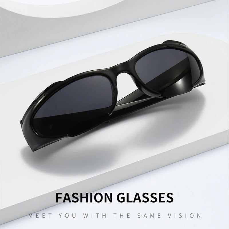 Óculos de sol para homens e mulheres, óculos de ciclismo ao ar livre, óculos vintage punk, óculos retrô, UV400, Y2k