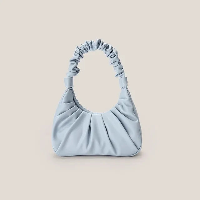 Bolsa de nuvem francesa para mulheres, bolsa de textura simples, sentido avançado, fêmea, novo nicho