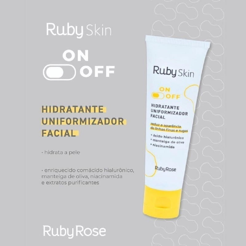 Hidratante Uniformizador Facial Ruby Skin ON OFF Ruby Rose