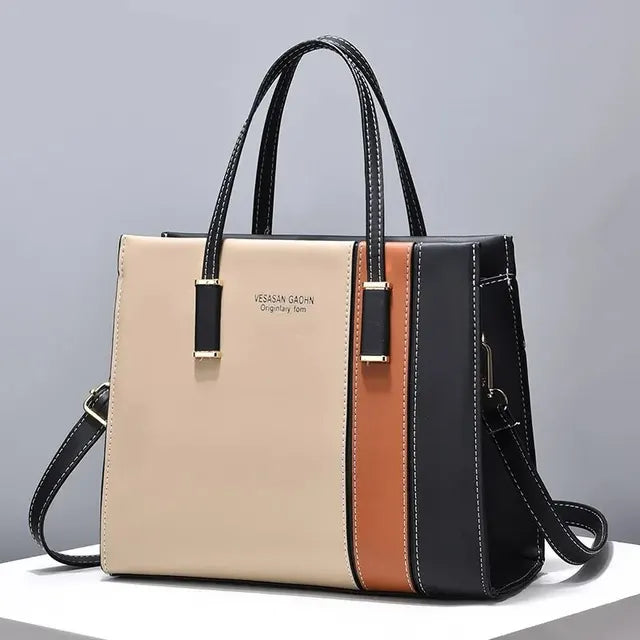 Patchwork Handbags for Women, Alça ajustável, Top Handle Bag, Totes de grande capacidade, Shoulder Bags, Crossbody Bags, Work Gift, Fashion