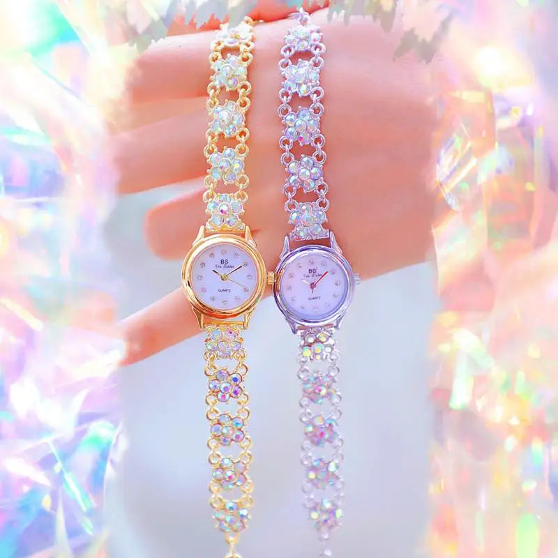 Relógios de pulso femininos com mostrador pequeno, strass diamante, quartzo prateado ouro, relógios de pulso femininos simples para senhoras, 2022